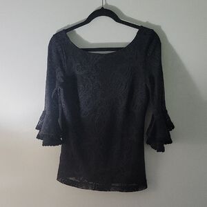 Lily Pulitzer Black Laced Shirt